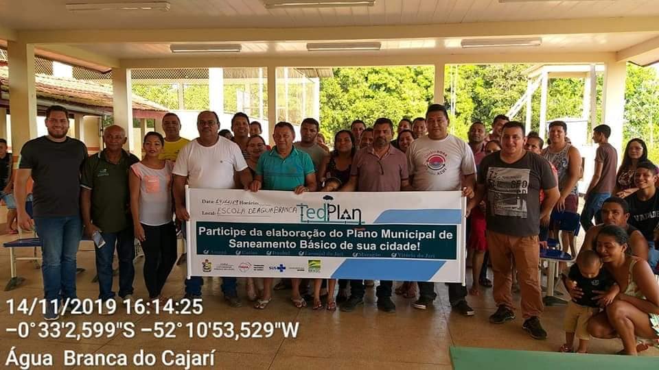Prefeitura de Laranjal do Jari realiza Oficinas Temáticas do TEDPLAM Plano Municipal de Saneamento básico Participativo na Comunidade de Água Branca do Cajari